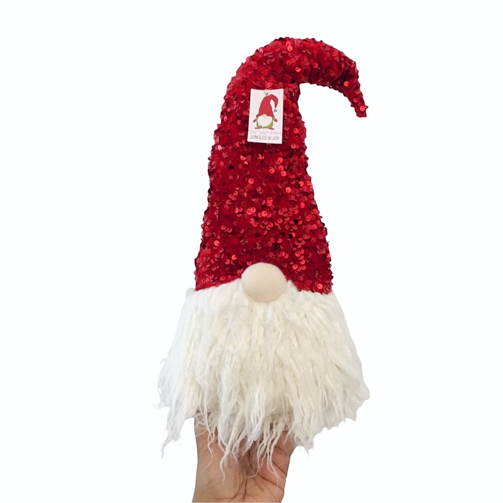 Jingles & Joy Red and White Glitter Christmas Gnome